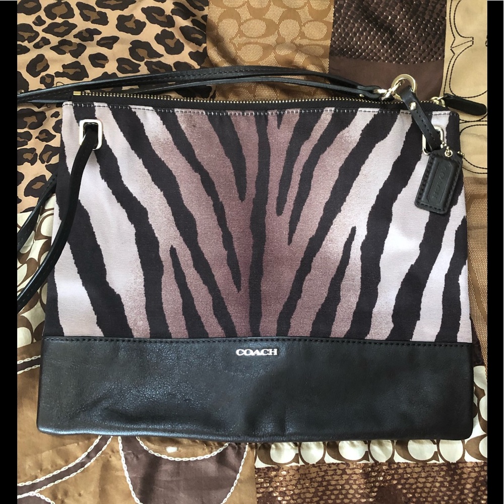 Coach Madison Zebra Hippie Bag